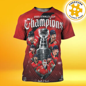 2025 Stanley Cup Champions Are Florida Panthers Back To Back NHL All Over Print Shirt
