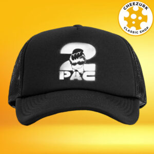 2Pac The Summer 2025 Collection Stencil 2Pac Logo Trucker Classic Cap Hat Snapback