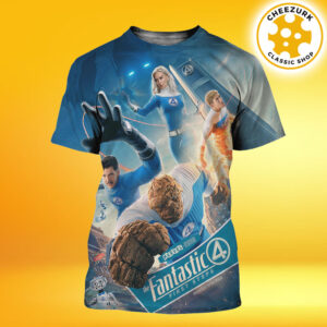 A New Poster For The Fantastic Four First Steps Only In Theaters July 2025 All Over Print Shirt