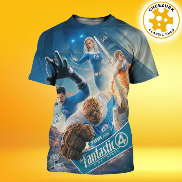 A New Poster For The Fantastic Four First Steps Only In Theaters July 2025 All Over Print Shirt