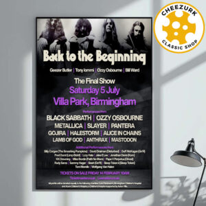 Black Sabbath Final Show Poster Back To The Beginning At Villa Park In Birmingham On July 5 2025 Home Decor Poster Canvas