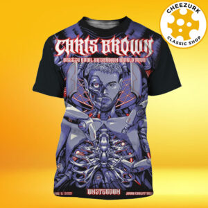 Chris Brown Breezy Bowl XX Stadium World Tour 2025 Poster In Amsterdam Netherlands At Johan Cruyff Arena On June 8 2025 All Over Print Shirt