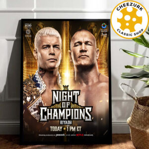 Cody Rhodes Vs Randy Orton WWE Night Of Champions Riyadh 2025 King Of The Ring Finals Matchup Home Decor Poster Canvas