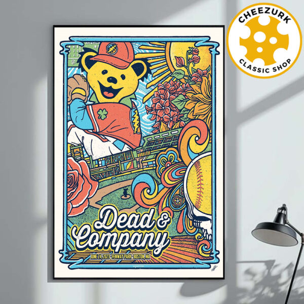 Dead And Company Event Poster At Fenway Park In Boston MA On June 24 2025 Home Decor Poster Canvas