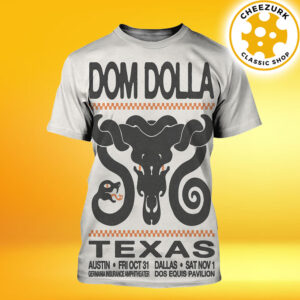 Dom Dolla Event Poster In Texas At Austin On October 31 And At Dallas On November 1st 2025 All Over Print Shirt