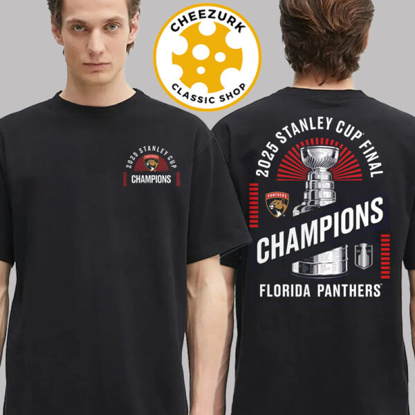 Florida Panthers 2025 Stanley Cup Champions NHL Shine Two Sided Unisex T-Shirt