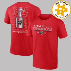 Florida Panthers 2025 Stanley Cup Champions Signature Roster NHL Unisex T-Shirt