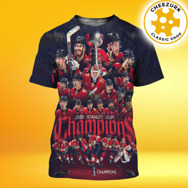 Florida Panthers Are 2025 Stanley Cup Champions NHL All Over Print Shirt