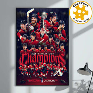 Florida Panthers Are 2025 Stanley Cup Champions NHL Home Decor Poster Canvas