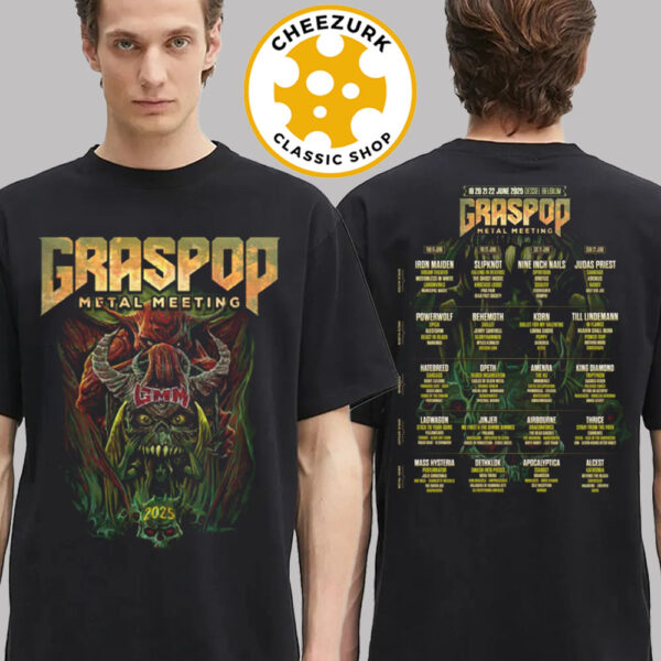 Graspop Metal Meeting 2025 Devil’s Hand Tee In Dessel Belgium On June 19th To 22th 2025 Schedule Two Sided Unisex T-Shirt