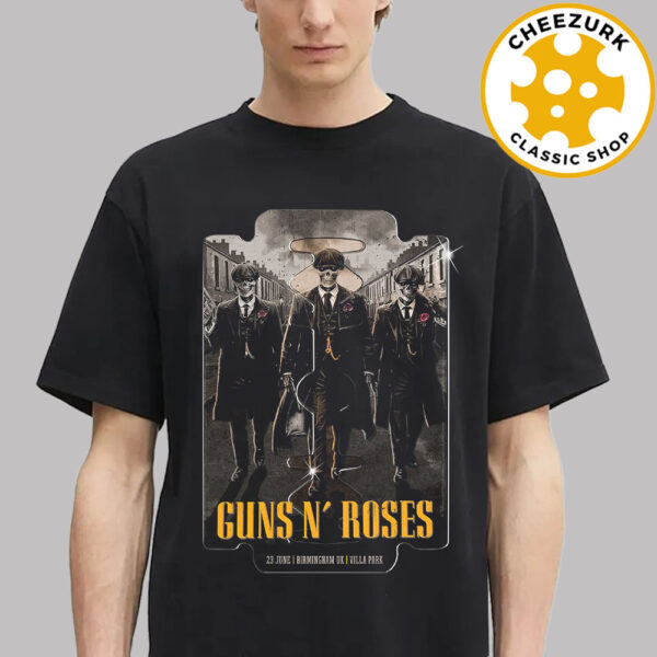 Guns N Roses Event Poster At Villa Park In Birmingham UK On June 23 2025 Unisex T-Shirt