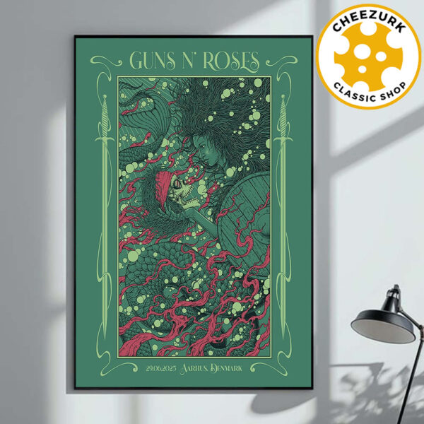 Guns N Roses Event Poster In Aarhus Denmark At Eskelunden On June 29 2025 Home Decor Poster Canvas