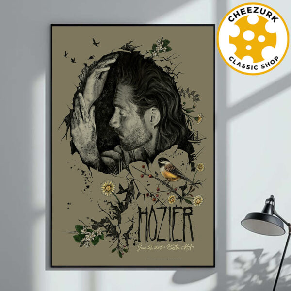 Hozier Tonight Poster In Boston MA At Fenway Park On June 23 2025 Home Decor Poster Canvas