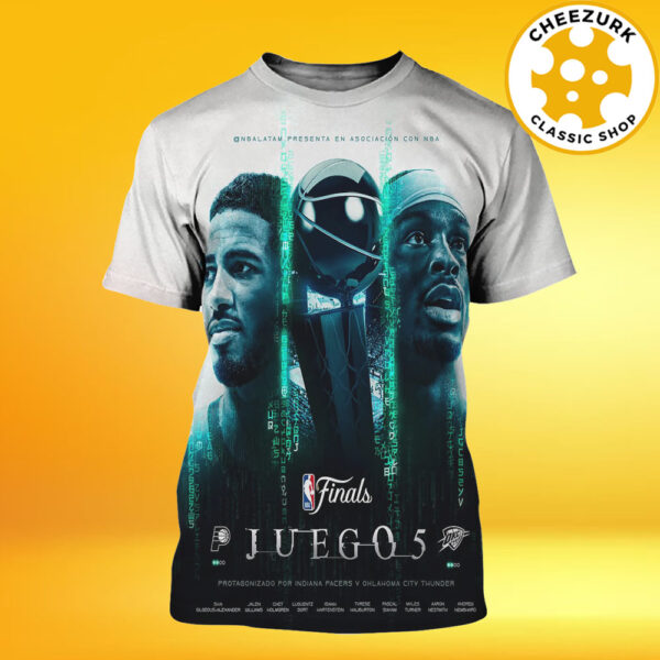 Indiana Pacers Vs Oklahoma City Thunder 2025 NBA Finals Juego 5 Matchup All Over Print Shirt