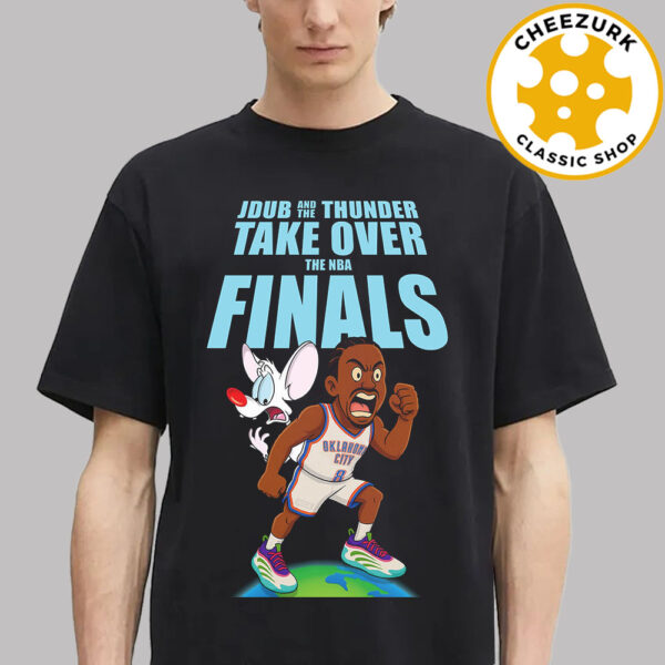 Jalen Williams With Oklahoma City Thunder Are NBA Finals 2025 Champions In Pinky And The Brain Inspired Adidas Harden Vol 9 PE Unisex T-Shirt