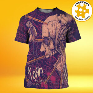 Korn Event Poster Hellfest In Clisson France On June 19th 2025 All Over Print Shirt