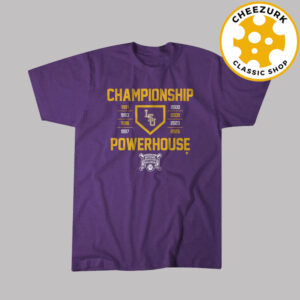LSU Tigers Baseball 2025 National Champions Baseball Powerhouse Unisex T-Shirt