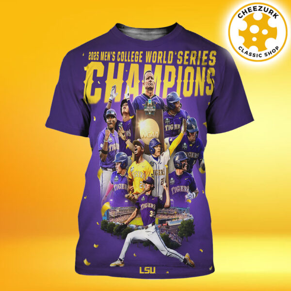 LSU Tigers Baseball Are 2025 Men’s College World Series Champions NCAA All Over Print Shirt