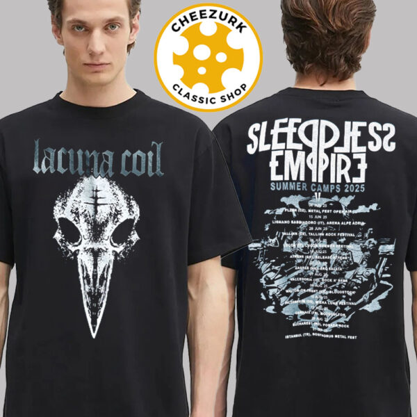 Lacuna Coil Festival Merch Tee Sleepless Empire Summer Camps 2025 Line Up Two Sided Unisex T-Shirt