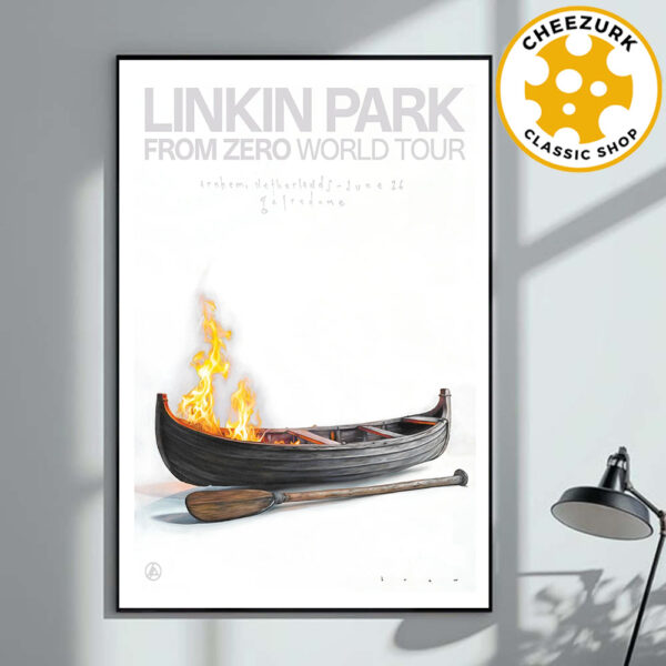 Linkin Park From Zero 2025 Tour Arnhem Poster At The GelreDome In Arnhem Netherlands On June 26 2025 Home Decor Poster Canvas