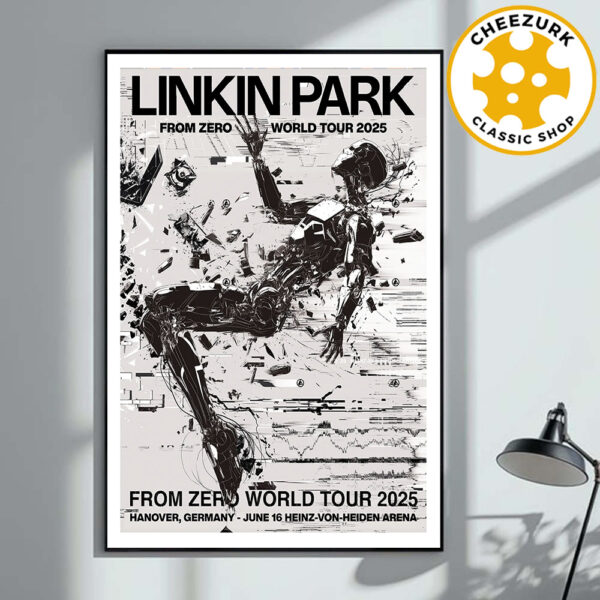Linkin Park From Zero World Tour 2025 Hanover Poster At Heinz Von Heiden Arena In Hanover Germany On June 16th 2025 Home Decor Poster Canvas