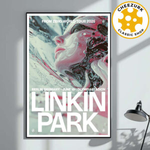 Linkin Park From Zero World Tour 2025 Merch Poster In Berlin Germany At Olympiastadion On June 18 2025 Home Decor Poster Canvas