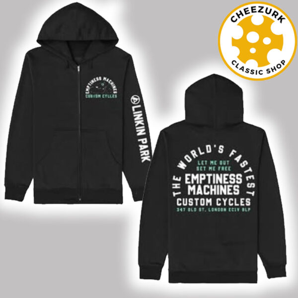 Linkin Park Pop Up Experience Emptiness Machines Brand The World’s Fastest Let Me Out Set Me Free In London City 2025 Unisex Zip Hoodie