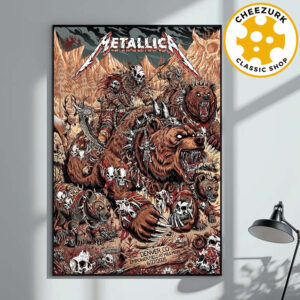 Metallica M72 Denver 2025 Merch Poster At Empower Field At Mile High In Denver Colorado On June 27 2025 Home Decor Poster Canvas