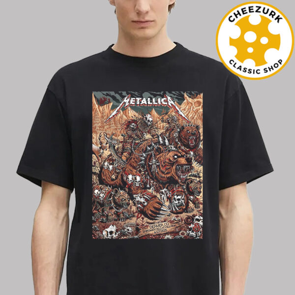 Metallica M72 Denver 2025 Merch Poster At Empower Field At Mile High In Denver Colorado On June 27 2025 Unisex T-Shirt