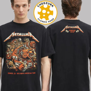 Metallica M72 Denver 2025 Merchandise Tee At Empower Field At Mile High In Denver Colorado On June 27 2025 Two Sided Unisex T-Shirt