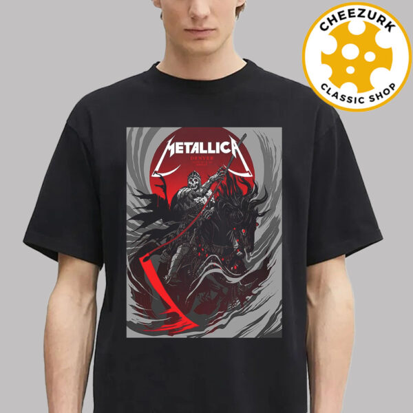 Metallica M72 Denver 2025 Pop Up Poster At Empower Field At Mile High In Denver Colorado On June 27 And 29 2025 Unisex T-Shirt