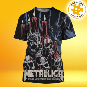 Metallica M72 Santa Clara 2025 Exclusive Poster At Levi’s Stadium In Santa Clara CA On June 20 2025 All Over Print Shirt