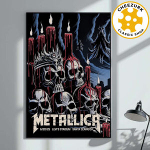 Metallica M72 Santa Clara 2025 Exclusive Poster At Levi’s Stadium In Santa Clara CA On June 20 2025 Home Decor Poster Canvas