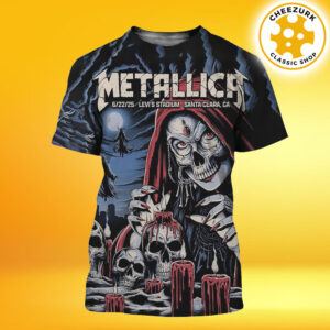 Metallica M72 Santa Clara 2025 Night 2 Merchandise Poster At Levi’s Stadium In Santa Clara CA On June 22 2025 All Over Print Shirt