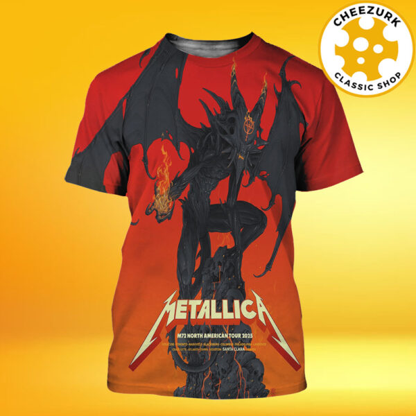 Metallica M72 Santa Clara Pop Up Shop Poster For Santa Clara California At Levi’s Stadium On June 20 And 22 2025 All Over Print Shirt