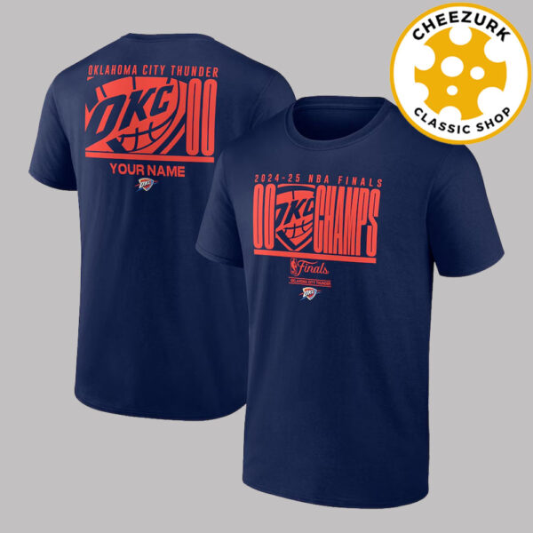 Oklahoma City Thunder 2025 NBA Finals Champions Custom Two Sided Unisex T-Shirt