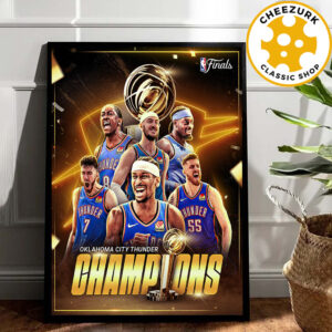 Oklahoma City Thunder 2025 NBA Finals  Champions Home Decor Poster Canvas