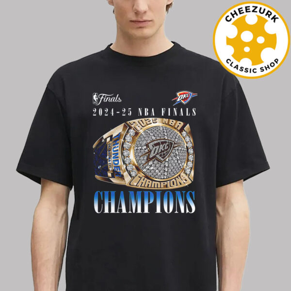 Oklahoma City Thunder 2025 NBA Finals Champions Inbound Pass Ring Unisex T-Shirt