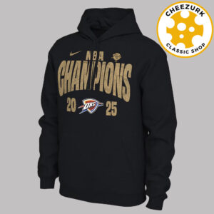 Oklahoma City Thunder Nike 2025 NBA Finals Champions Locker Room Confetti Unisex Hoodie