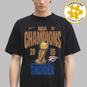Oklahoma City Thunder Nike 2025 NBA Finals Champions Locker Room Unisex T-Shirt
