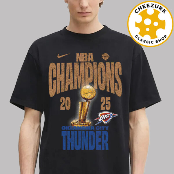 Oklahoma City Thunder Nike 2025 NBA Finals Champions Locker Room Unisex T-Shirt