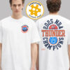 Oklahoma City Thunder Sportiqe Unisex 2025 NBA Finals Champions Metallic Logo Tri-Blend Unisex T-Shirt