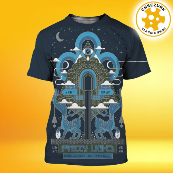 Pretty Lights Yahn Dawn Festival 2025 Night 1 Poster At Meadow Creek In Buena Vista CO On June 27 2025 All Over Print Shirt