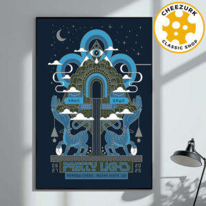 Pretty Lights Yahn Dawn Festival 2025 Night 1 Poster At Meadow Creek In Buena Vista CO On June 27 2025 Home Decor Poster Canvas