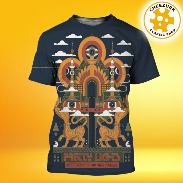 Pretty Lights Yahn Dawn Festival 2025 Night 2 Poster At Meadow Creek In Buena Vista CO On June 28 2025 All Over Print Shirt