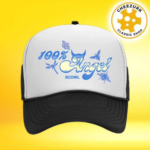 Scowl 100% Angel Trucker Classic Cap Hat Snapback