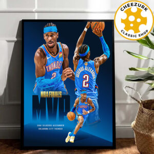 Shai Gilgeous Alexander Is 2025 NBA Finals MVP Oklahoma City Thunder Home Decor Poster Canvas