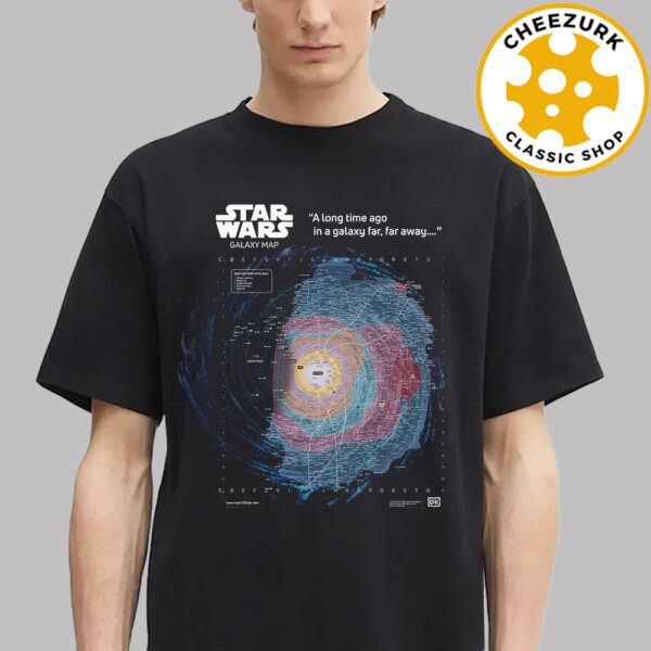 Star Wars Galaxy Map A Long Time Ago In A Galaxy Far Far Away 2025 Unisex T-Shirt