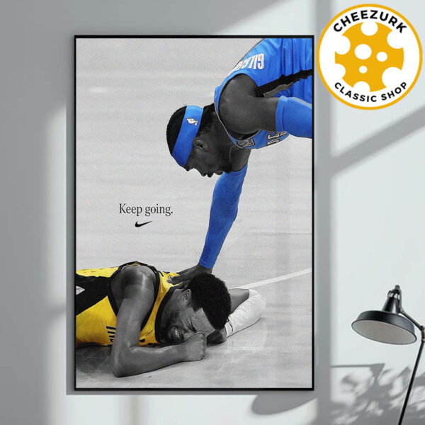 Tyrese Haliburton Vs Shai Gilgeous Alexander Nike Keep Going 2025 NBA Finals Home Decor Poster Canvas