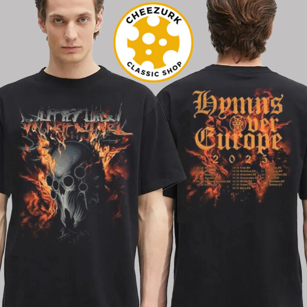 Whitechapel Band Merch Tee Hymns Over Europe Tour 2025 Schedule Two Sided Unisex T-Shirt